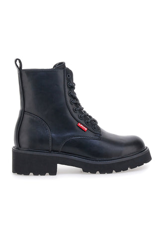 Levi's – VBIL0020S – Schwarze Stiefeletten mit hoher Sohle und seitlichem Reißverschluss