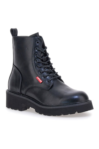 Anfibi neri con suola alta e zip laterale Levi's VBIL0020S