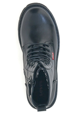 Anfibi neri con suola alta e zip laterale Levi's VBIL0020S