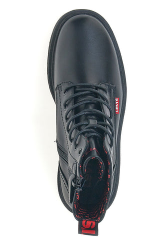 Anfibi neri platform con zip laterale e dettagli logati Levi's VCOO0021S