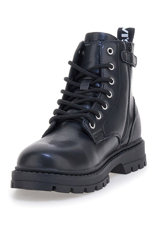 Anfibi neri con suola carrarmato e zip laterale Levi's VPHR0002S