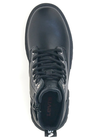 Anfibi neri con suola carrarmato e zip laterale Levi's VPHR0002S