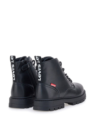 Anfibi neri con suola carrarmato e zip laterale Levi's VPHR0002S