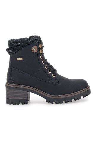 Altemberg 4 schwarze Stiefeletten mit Absatz und gepolstertem Schaft
