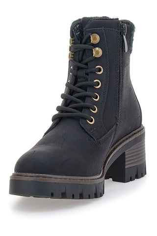 Altemberg 4 schwarze Stiefeletten mit Absatz und gepolstertem Schaft