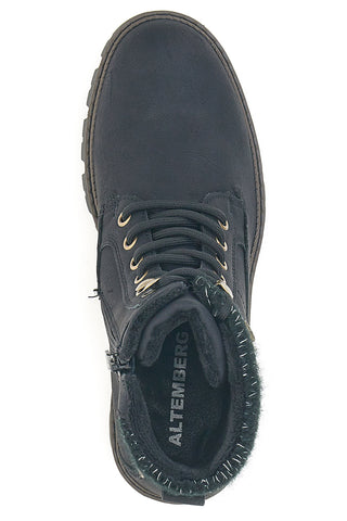 Altemberg 4 schwarze Stiefeletten mit Absatz und gepolstertem Schaft