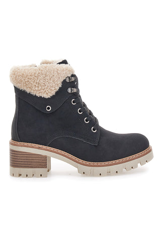Schwarze Stiefel mit warmer Innenausstattung und Altemberg 5-Stollen-Sohle