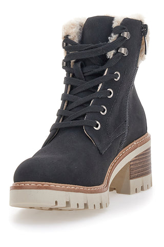 Schwarze Stiefel mit warmer Innenausstattung und Altemberg 5-Stollen-Sohle