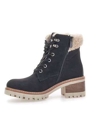 Schwarze Stiefel mit warmer Innenausstattung und Altemberg 5-Stollen-Sohle