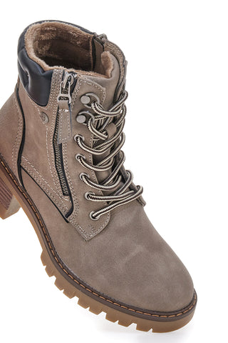 Anfibi taupe con doppia zip e interno caldo Altemberg 7