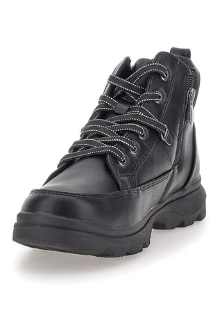 Scarponcini neri con zip laterale e suola carrarmato Altemberg 8