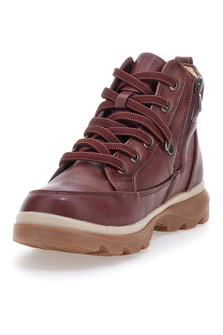 Scarponcini bordeaux imbottiti con suola carrarmato Altemberg 8