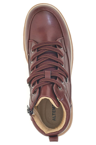 Scarponcini bordeaux imbottiti con suola carrarmato Altemberg 8