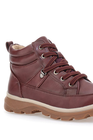 Scarponcini bordeaux imbottiti con suola carrarmato Altemberg 8