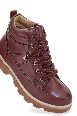 Scarponcini bordeaux imbottiti con suola carrarmato Altemberg 8