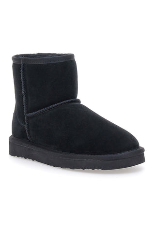 Pittarello Wow 3551 schwarze Stiefeletten aus echtem Leder mit Fellfutter, Slipper-Stil