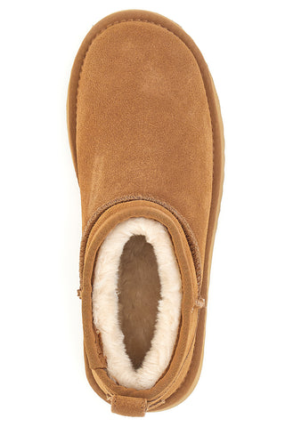 Pittarello Wow 3547 Pelzgefütterte Kamelstiefeletten im Slipper-Stil