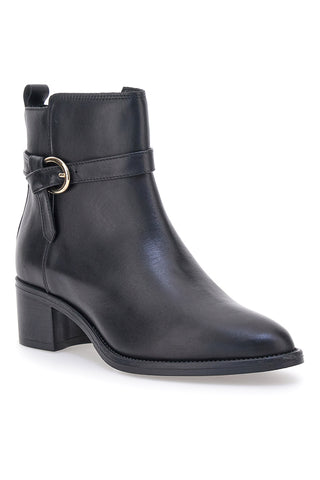 Stivaletti neri in pelle con tacco basso Pittarello Class 852160