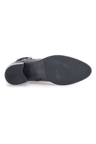 Pittarello Class 852160 Stiefeletten aus schwarzem Leder mit niedrigem Absatz