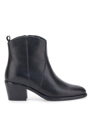 Pittarello Class 865040 Stiefeletten aus schwarzem Leder mit mittelhohem Absatz