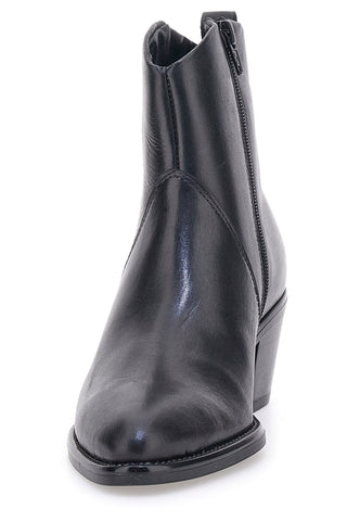 Stivaletti neri in pelle con tacco medio Pittarello Class 865040