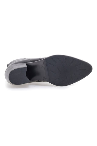 Stivaletti neri in pelle con tacco medio Pittarello Class 865040