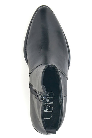 Stivaletti neri in pelle con tacco medio Pittarello Class 865040