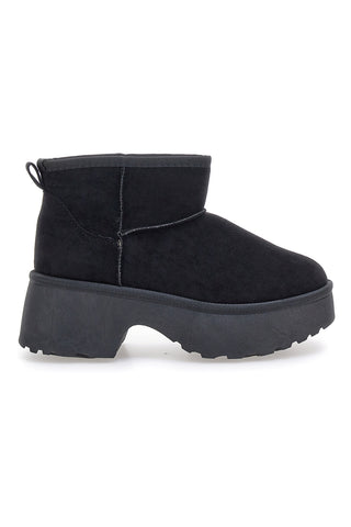 Stivaletti neri con plateau e interno foderato Cafè Cost GB2039