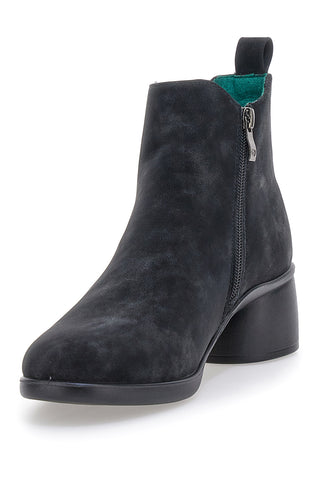 Schwarze vegane Stiefeletten mit Absatz und Memory Foam-Innensohle Eco Bio J5352210