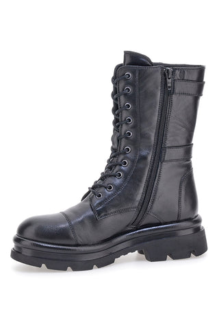 Pittarello FOCUS KI6062 schwarze Stiefeletten mit Schnallen und Profilsohle