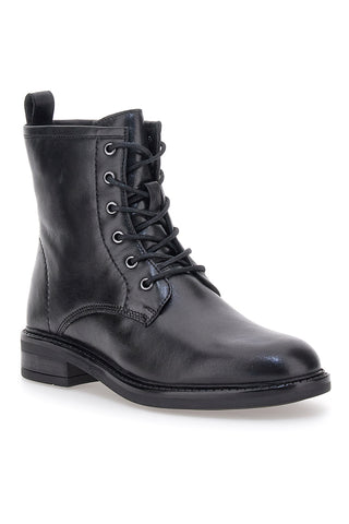 Anfibi neri con stringhe e zip laterale Pittarello Focus KI5242