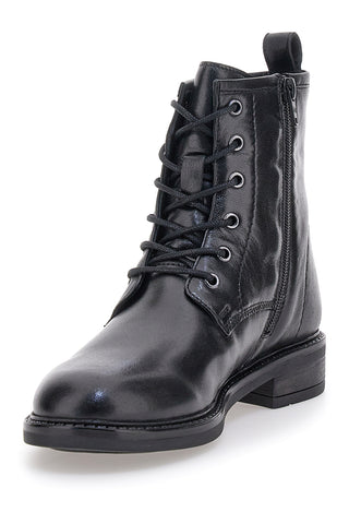 Anfibi neri con stringhe e zip laterale Pittarello Focus KI5242