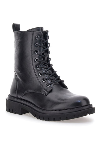 Pittarello Focus KI6193 schwarze Amphibien mit Profilsohle und seitlichem Reißverschluss