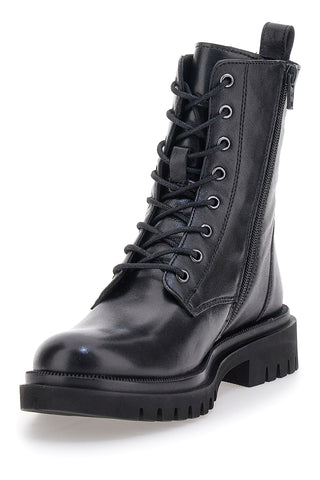 Pittarello Focus KI6193 schwarze Amphibien mit Profilsohle und seitlichem Reißverschluss