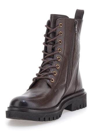 Pittarello Focus KI6193 braune Amphibien mit Profilsohle und seitlichem Reißverschluss