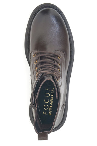 Pittarello Focus KI6193 braune Amphibien mit Profilsohle und seitlichem Reißverschluss