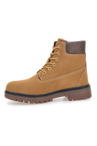 Ellie Nbk gepolsterte Leder-Ankle-Boots mit Profilsohle und Baumwollgürtel