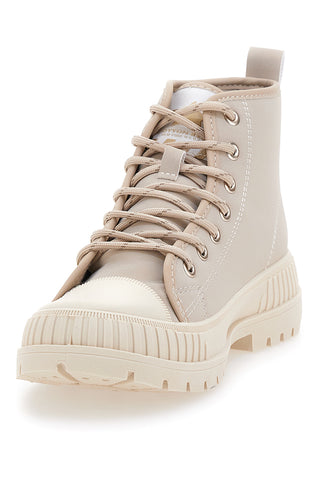 Beige High-Top-Schuhe aus Stoff mit dicker Sohle, Cotton Belt CBW522A0002