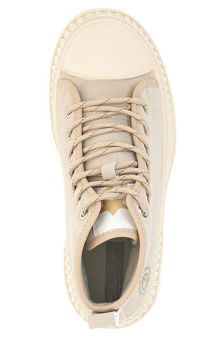 Beige High-Top-Schuhe aus Stoff mit dicker Sohle, Cotton Belt CBW522A0002