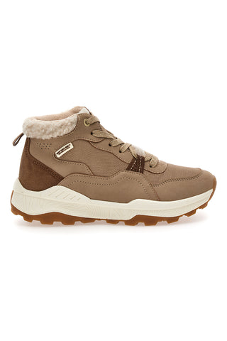 Beige High-Top-Schuhe mit gepolsterten Sohlen und einem dicken Baumwollgürtel von Corvara