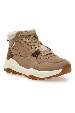 Beige High-Top-Schuhe mit gepolsterten Sohlen und einem dicken Baumwollgürtel von Corvara