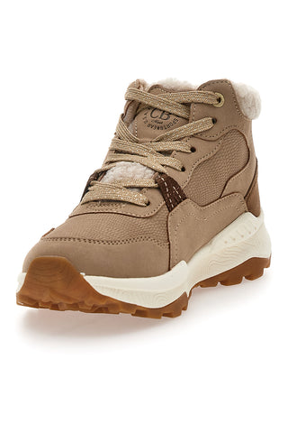Beige High-Top-Schuhe mit gepolsterten Sohlen und einem dicken Baumwollgürtel von Corvara