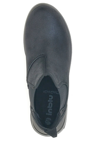 Stivaletti neri con inserti elastici e suola flessibile Inblu 70 WG