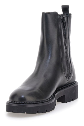 Stivaletti neri in vera pelle con suola carrarmato Pittarello glam 6436675