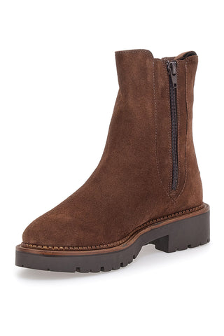 Stivaletti marroni scamosciati in vera pelle con inserti elasticizzati Pittarello glam 6436675