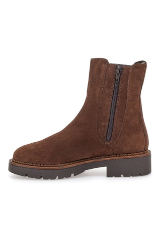 Stivaletti marroni scamosciati in vera pelle con inserti elasticizzati Pittarello glam 6436675