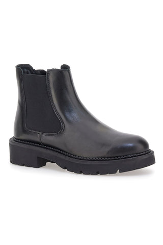 Stivaletti neri in vera pelle con suola carrarmato Pittarello glam 6436019