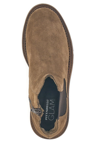 Stivaletti marroni scamosciati in vera pelle con suola carrarmato Pittarello glam 6436019