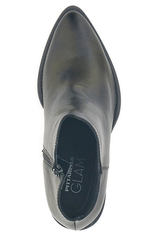 Stivaletti neri in vera pelle con tacco alto squadrato Pittarello glam 6326400