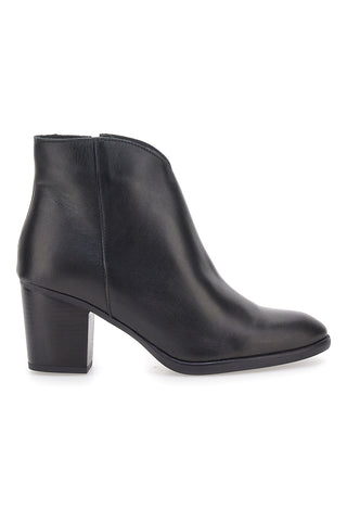 Stivaletti Tronchetti neri in pelle con tacco medio Pittarello Glam 4566400